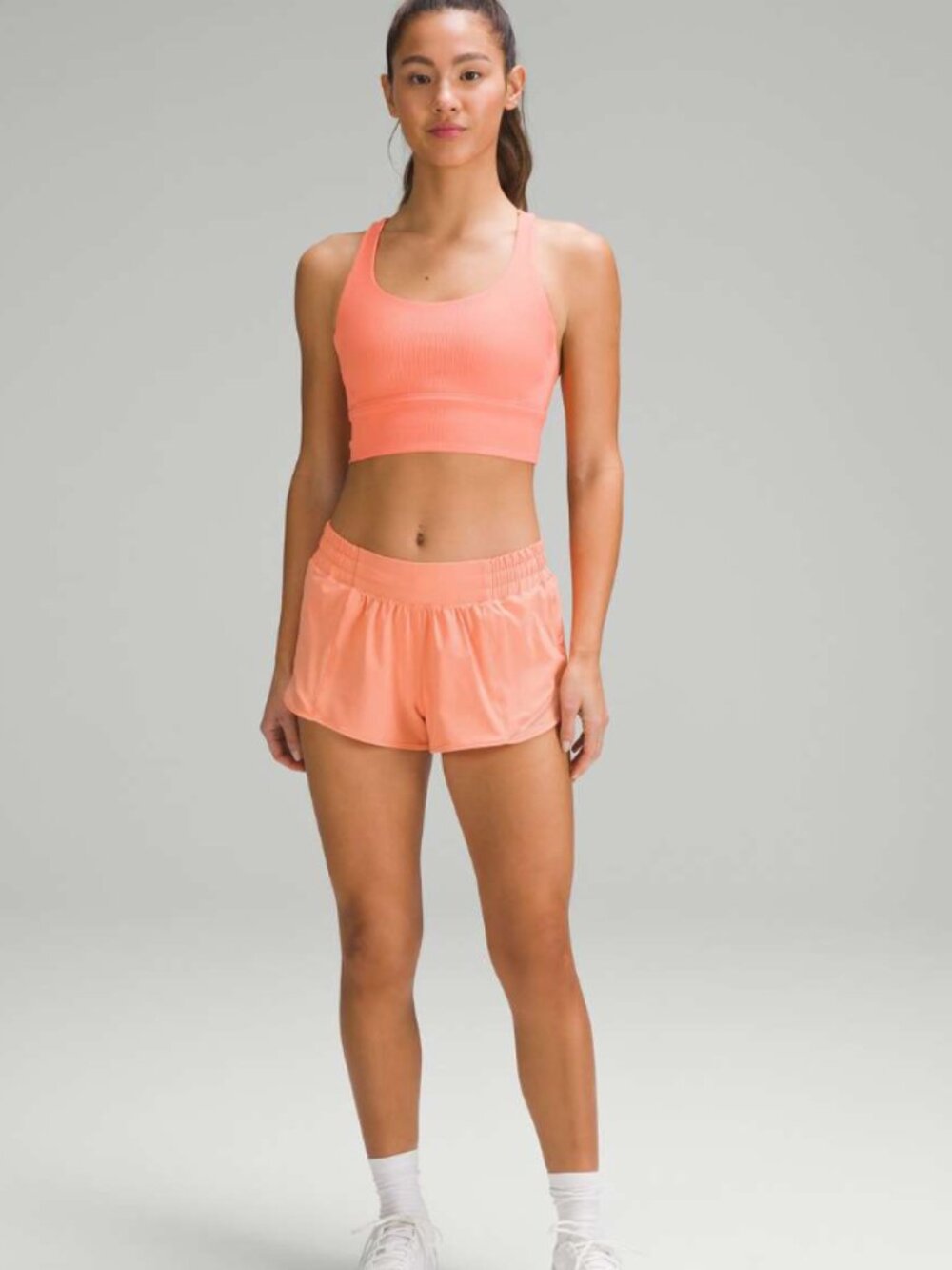 Lululemon Hotty Hot Low-Rise Lined Short 2.5" Sunny Coral Size 6
